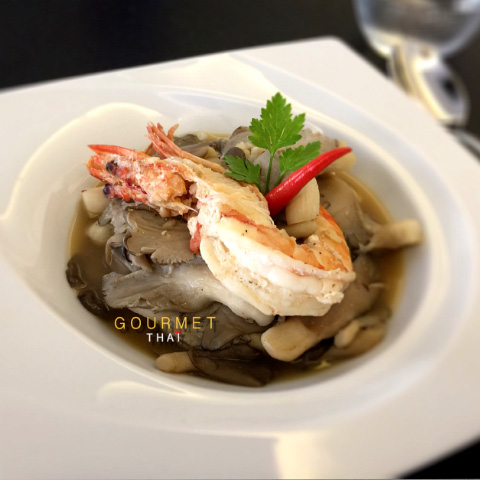 Sauté de Pleurotes aux Gambas